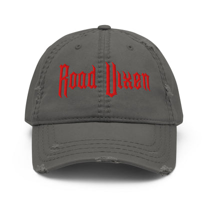 Road Vixen Distressed Dad Hat - Red Stitch  Infidel Collective