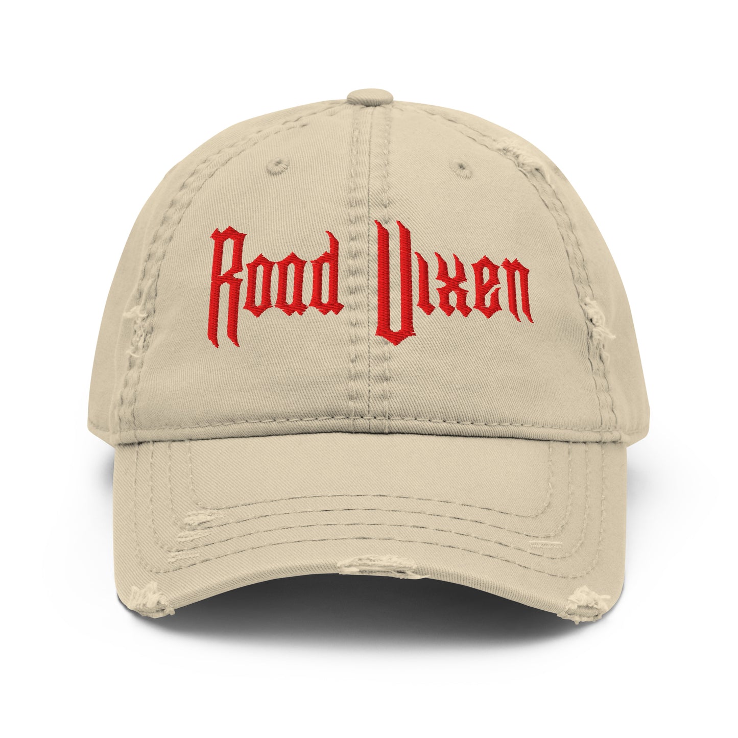 Road Vixen Distressed Dad Hat - Red Stitch  Infidel Collective