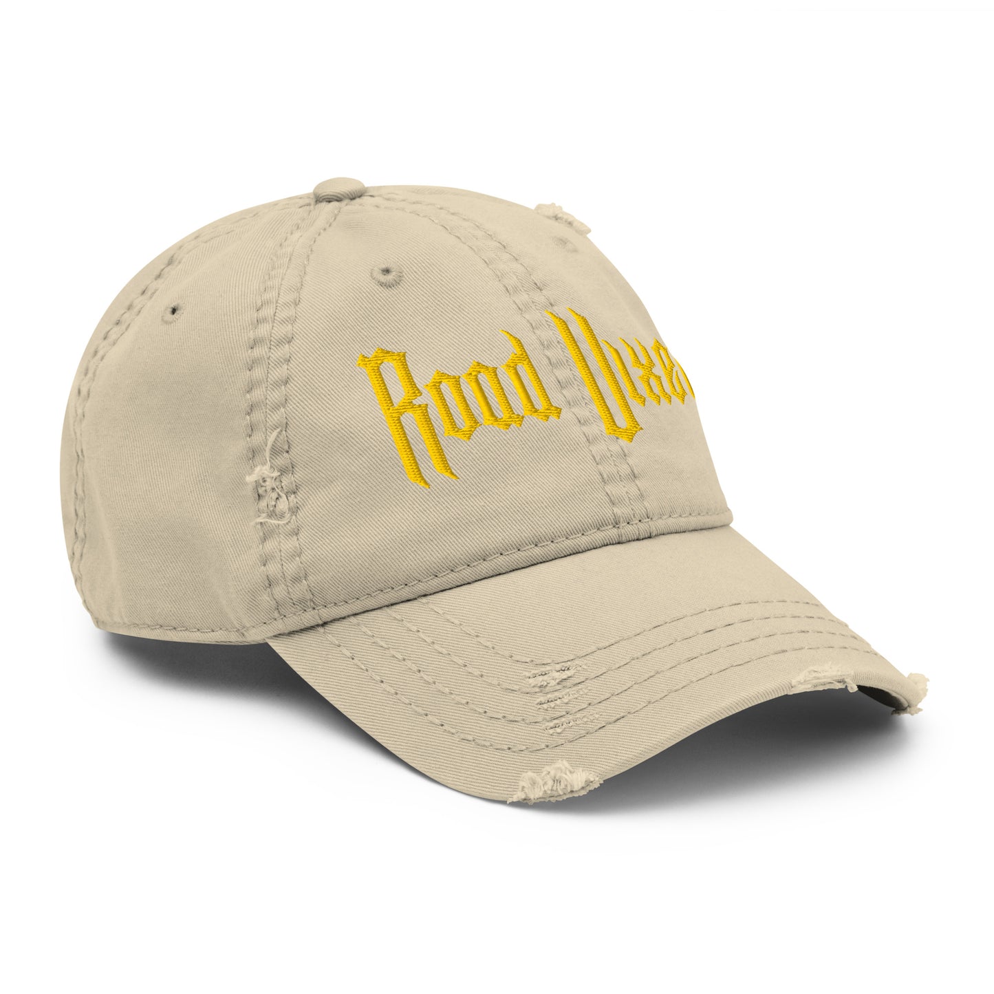 Road Vixen Distressed Ball Cap - Yellow Stitch  Infidel Collective