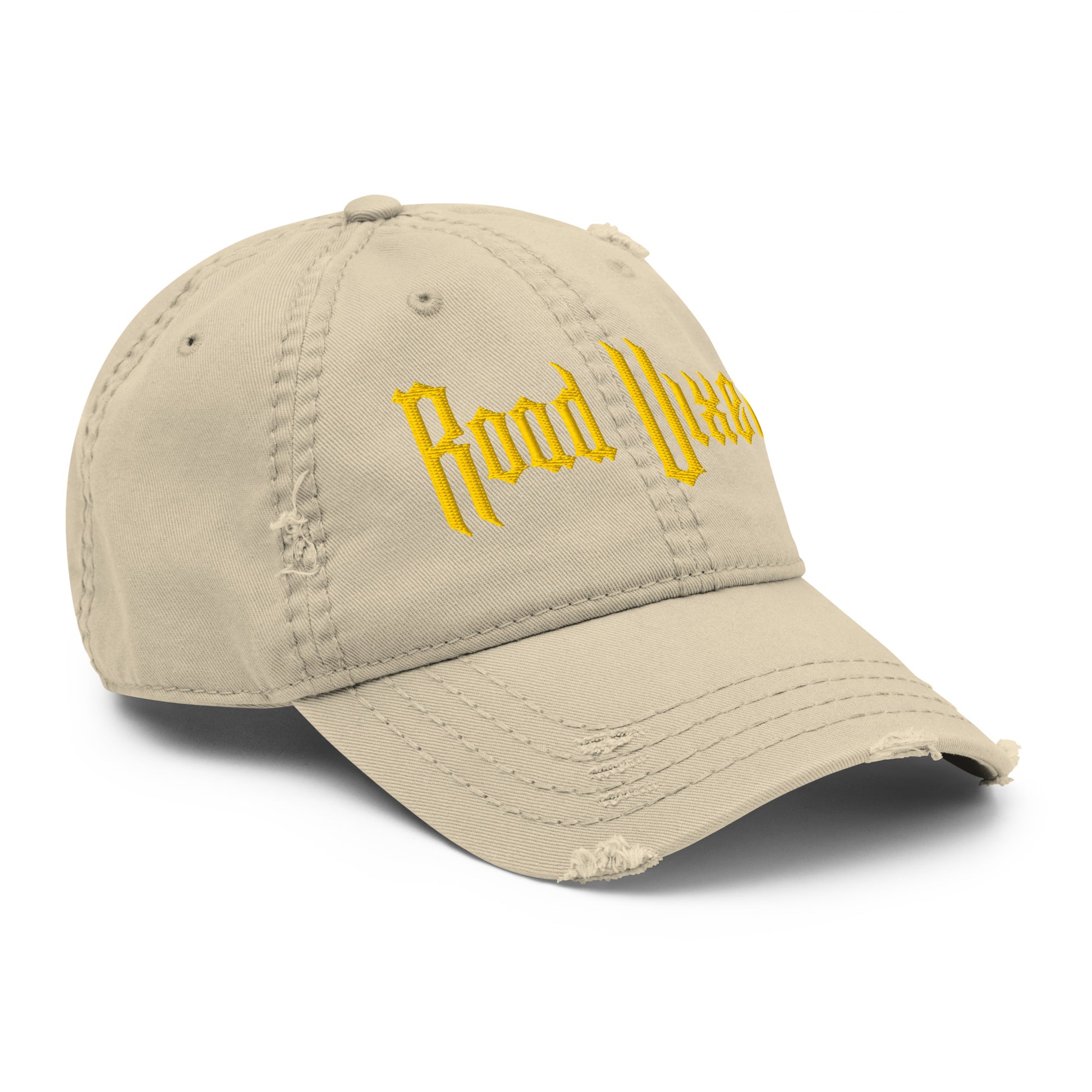 Road Vixen Distressed Ball Cap - Yellow Stitch  Infidel Collective