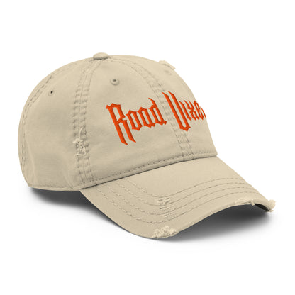 Road Vixen Distressed Dad Hat - Orange Stitch  Infidel Collective