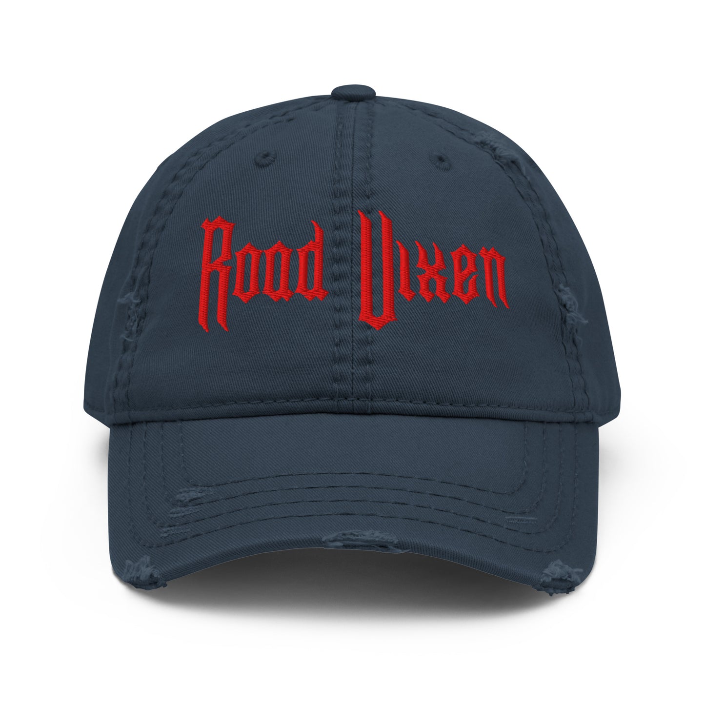 Road Vixen Distressed Dad Hat - Red Stitch  Infidel Collective