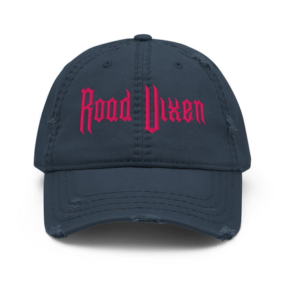 Road Vixen Distressed Dad Hat - Pink Flamingo Stitch  Infidel Collective