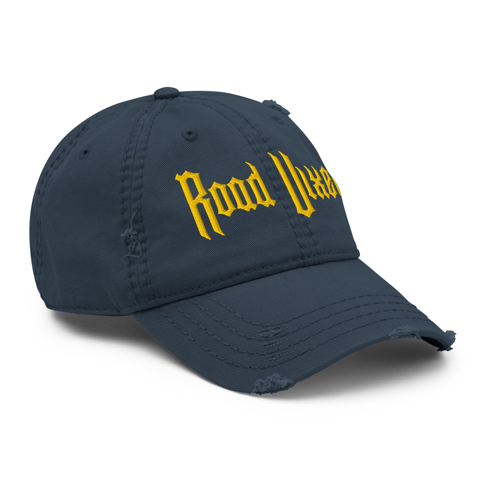 Road Vixen Distressed Ball Cap - Yellow Stitch  Infidel Collective