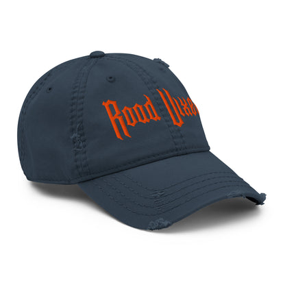 Road Vixen Distressed Dad Hat - Orange Stitch  Infidel Collective