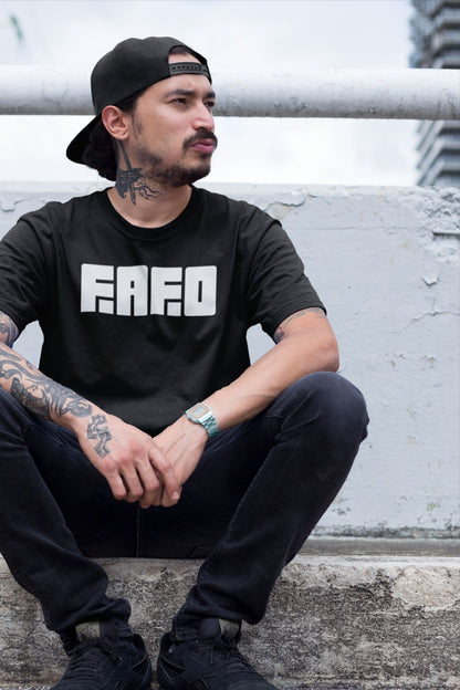 T-Shirt  Graphic Tees Men & Women Want – NSFW FAFO Black T Shirt With Savage Attitude Infidel Collective