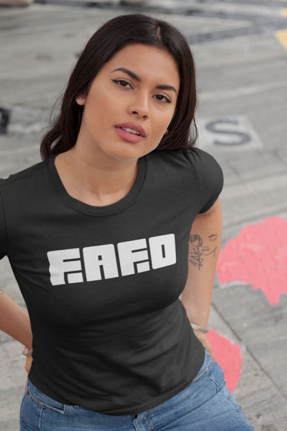 T-Shirt  Graphic Tees Men & Women Want – NSFW FAFO Black T Shirt With Savage Attitude Infidel Collective