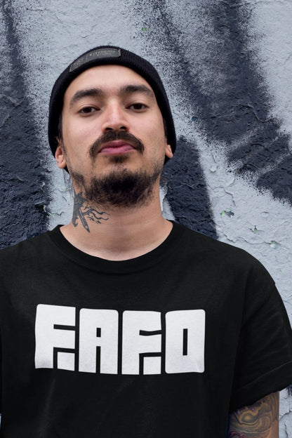 T-Shirt  Graphic Tees Men & Women Want – NSFW FAFO Black T Shirt With Savage Attitude Infidel Collective