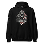 Fear the Infidel American reaper front print black hoodie from Infidel Collective