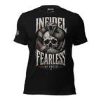 Fearless by Creed Infidel rattlesnake graphic black tee from Infidel Collective