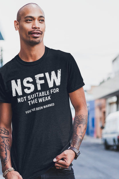 T-Shirt  Graphic Tees Men & Women Want – NSFW Warning Black T Shirt Infidel Collective
