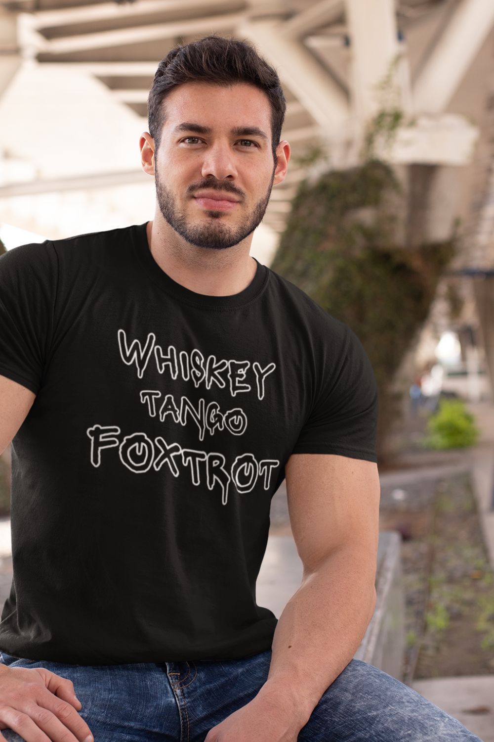 T-Shirt  Graphic Tees Men & Women Rock– NSFW Whiskey Tango Foxtrot Black T Shirt Infidel Collective