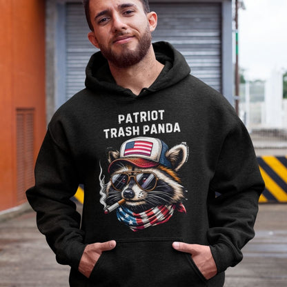 Patriotic Freedom Trash Panda Black Hoodie  Infidel Collective