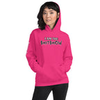 I Am the Shitshow women’s front print pink hoodie from Infidel Collective