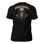 Infidel Biker Skull back print black tee from Infidel Collective