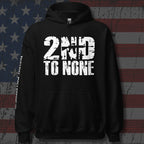 2nd to None Second Amendment front print black hoodie from Infidel Collective