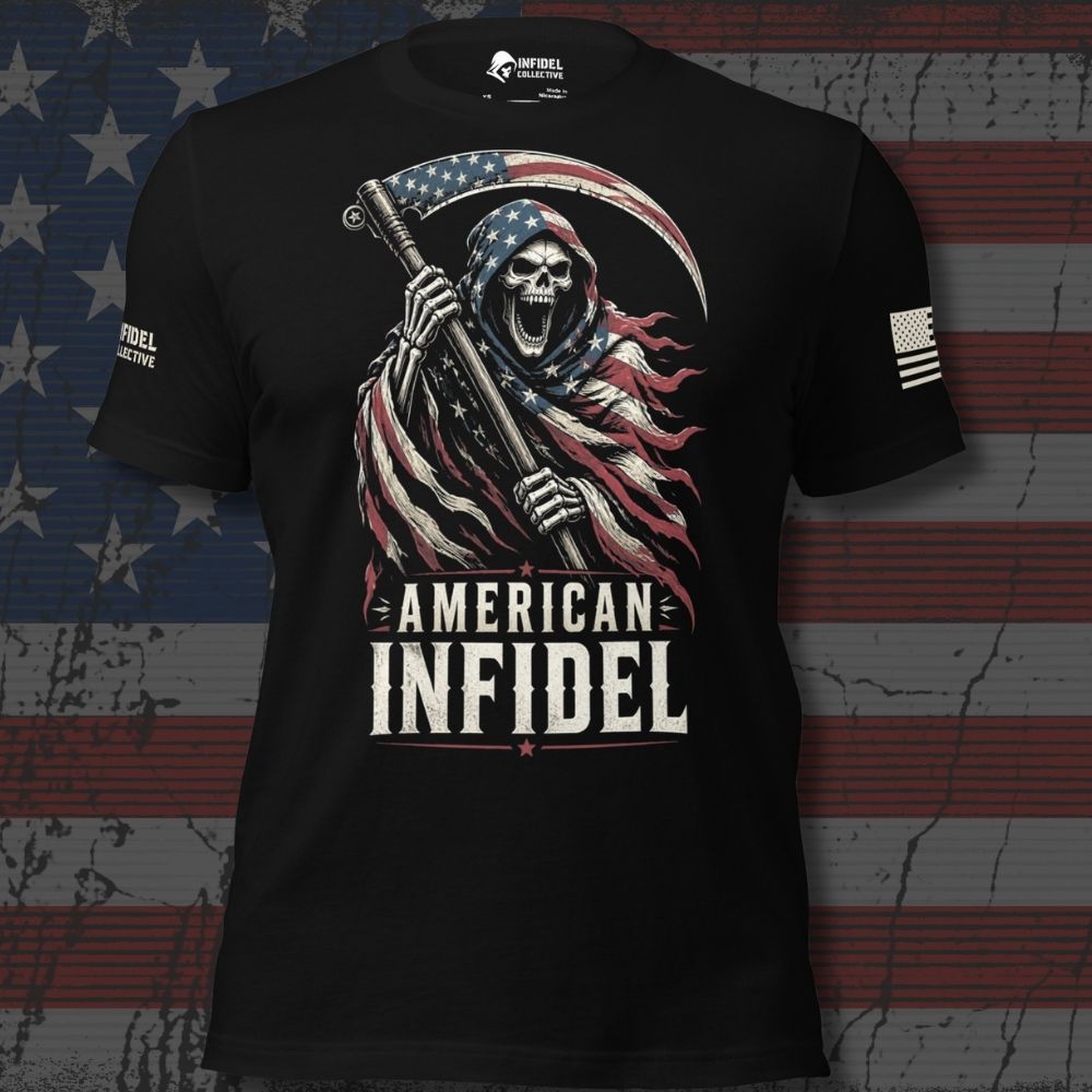 TALL American Infidel Flag Bearer Reaper Tee