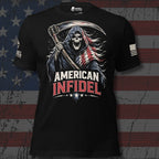 American Infidel Flag Reaper Scythe Tee