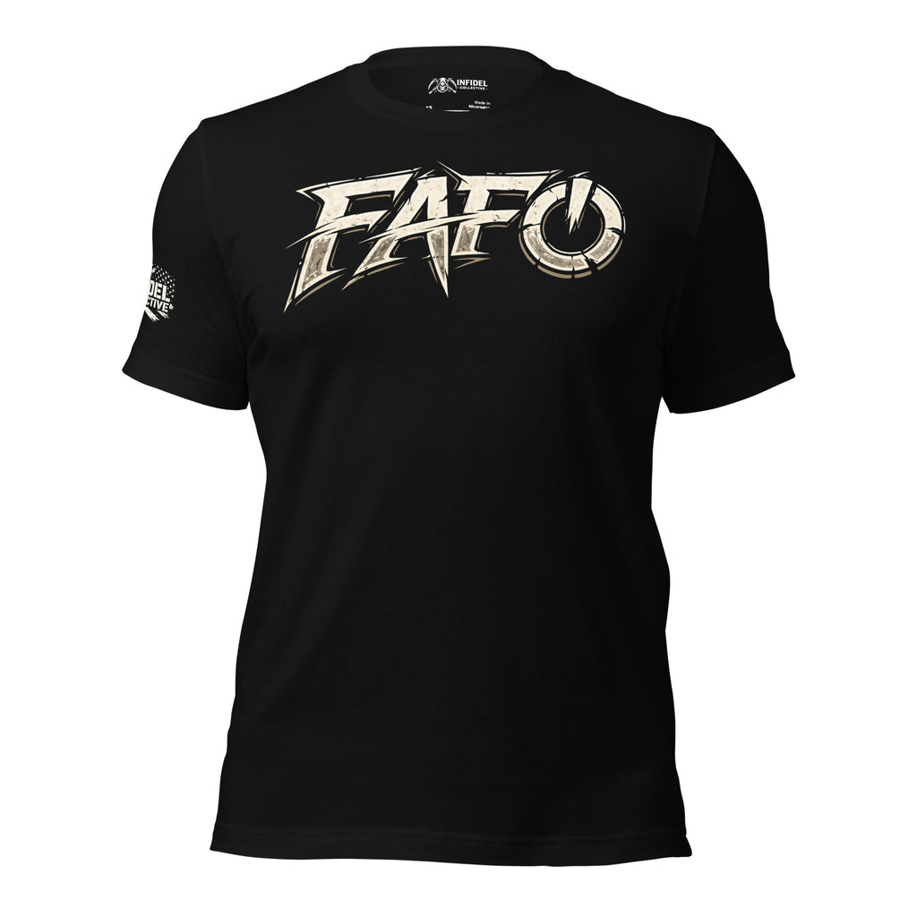 FAFO Power graphic black tee from Infidel Collective
