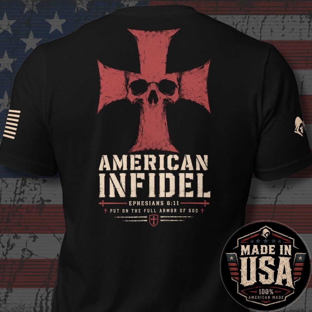 USA Made Full Armor American Infidel Back Print Tee