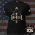 USA Made Infidel Born Unbowed Hooded Knight Tee