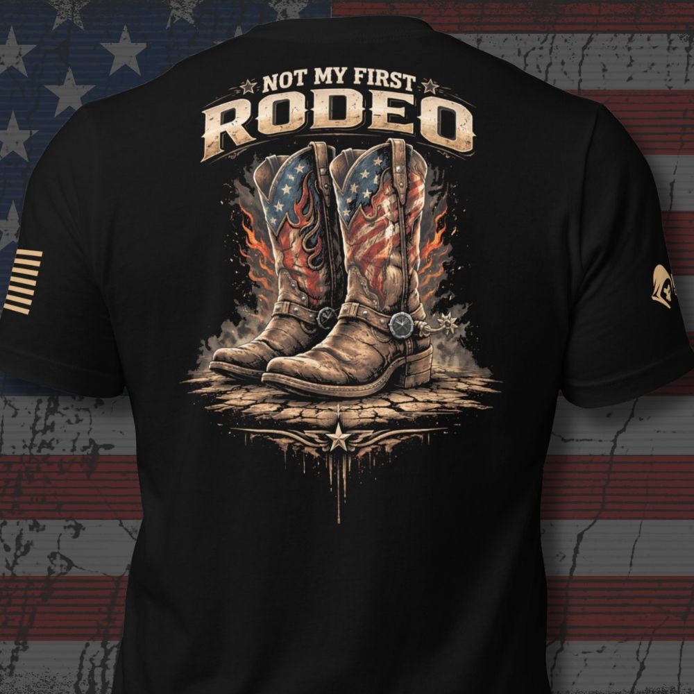 Not My First Rodeo Cowboy Boots Tee
