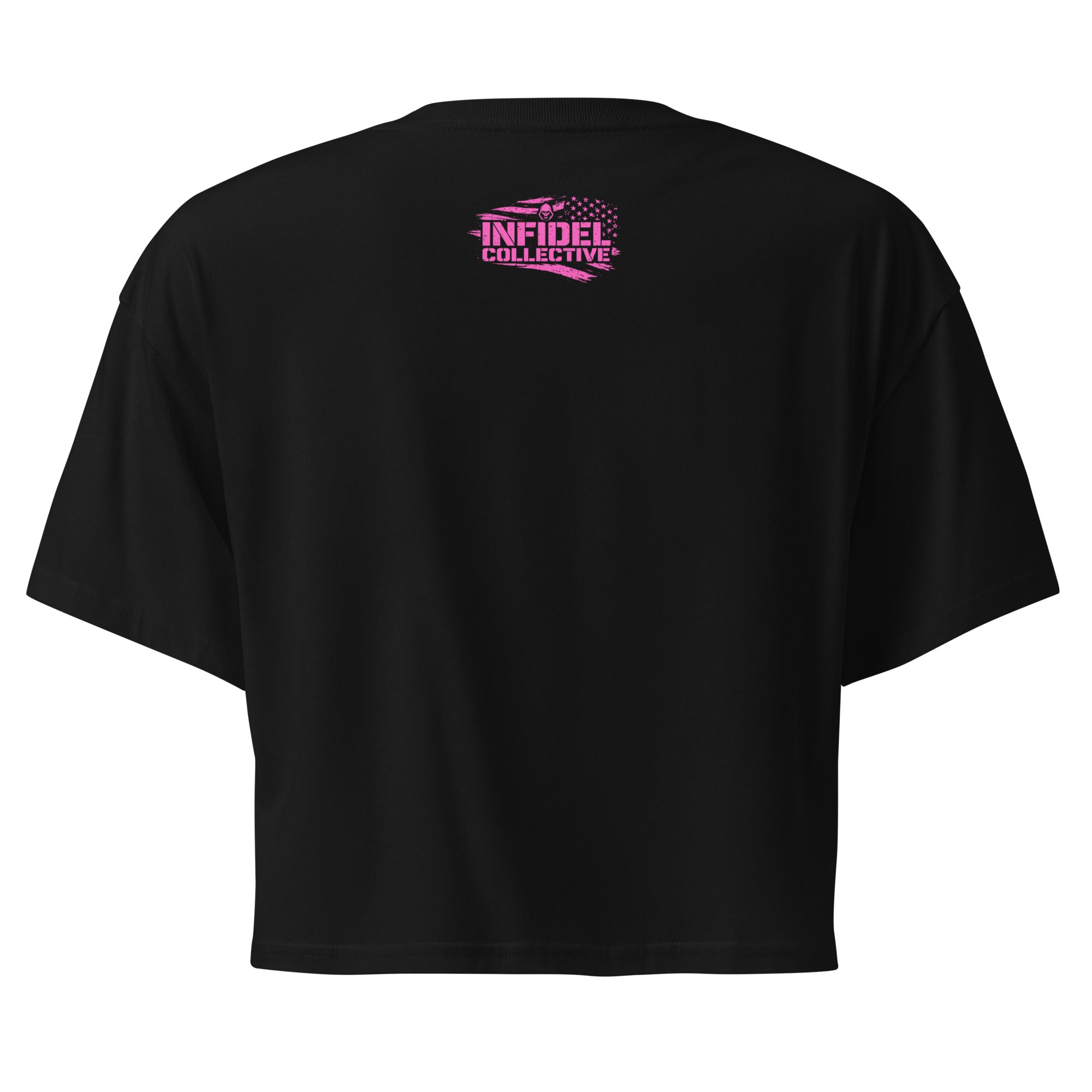 Welcome to the Shitshow Pink on Black NSFW Crop Top  Infidel Collective
