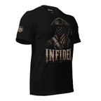 American Infidel patriot raider front graphic black tee from Infidel Collective