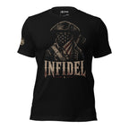 American Infidel patriot raider front graphic black tee from Infidel Collective