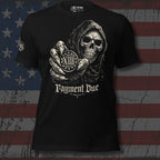 Payment Due Reaper XIII graphic black tee from Infidel Collective