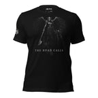Biker’s Valkyrie Calls winged Valkyrie road call graphic black tee from Infidel Collective