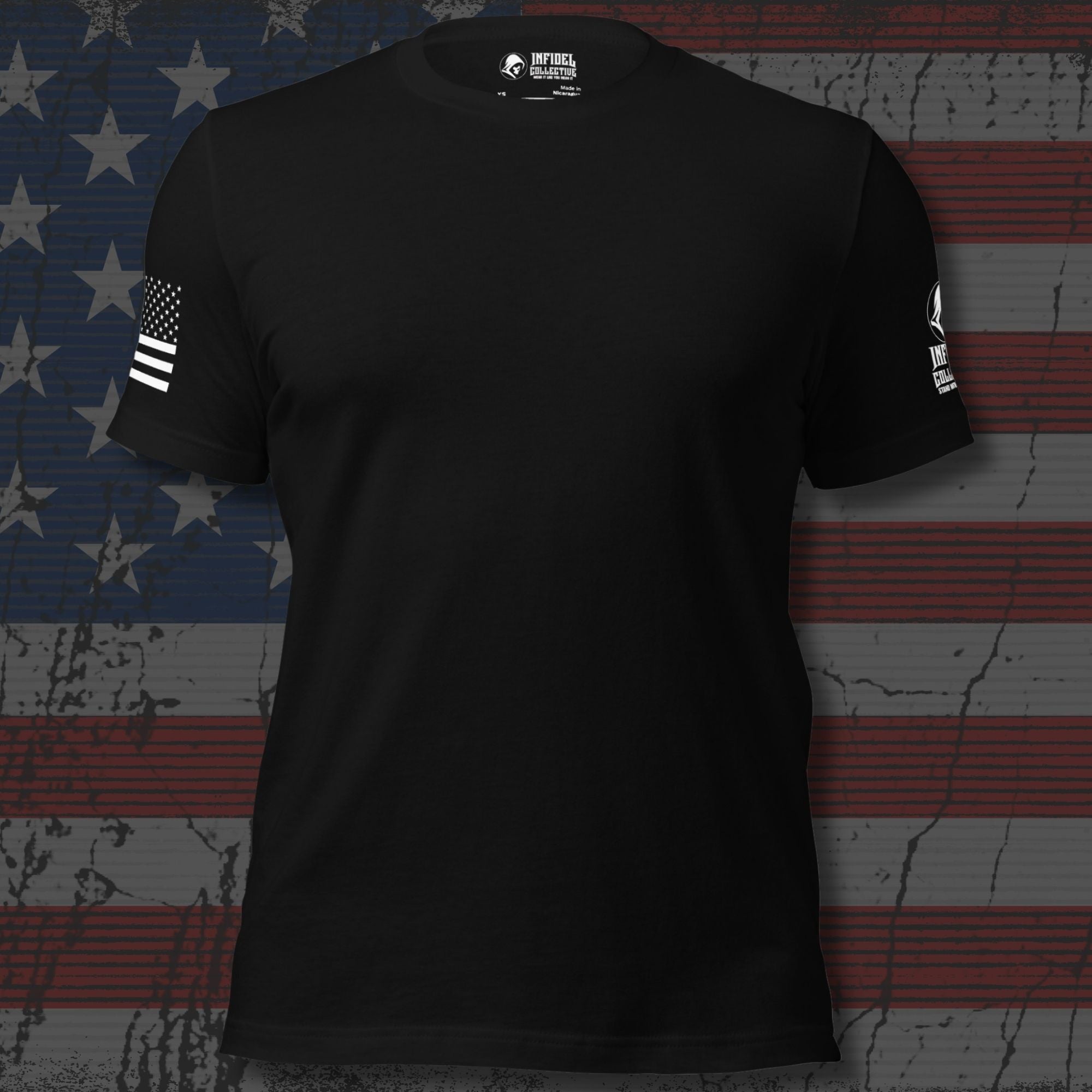 Black Tee With Arm Hits