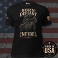 USA Made Born Defiant Colonial Infidel Tee