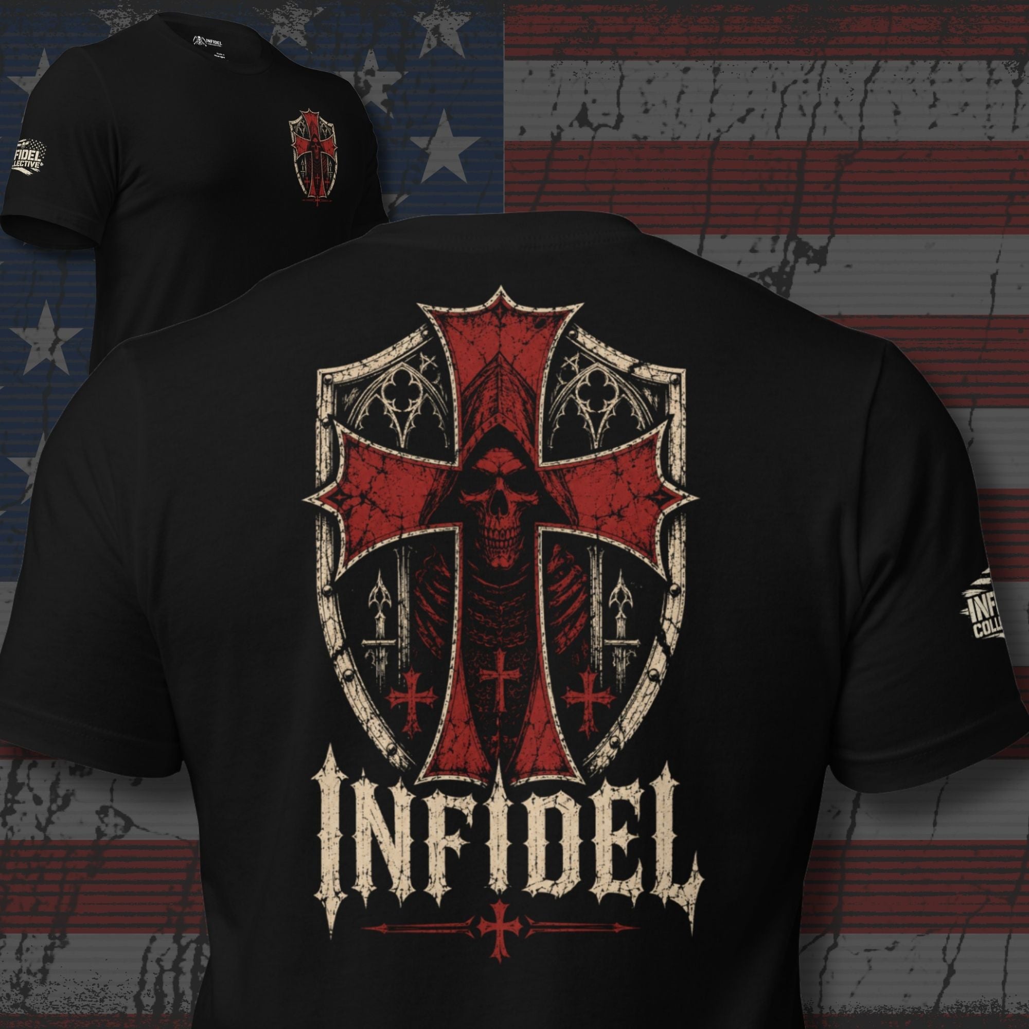Crimson Infidel Cross Tee