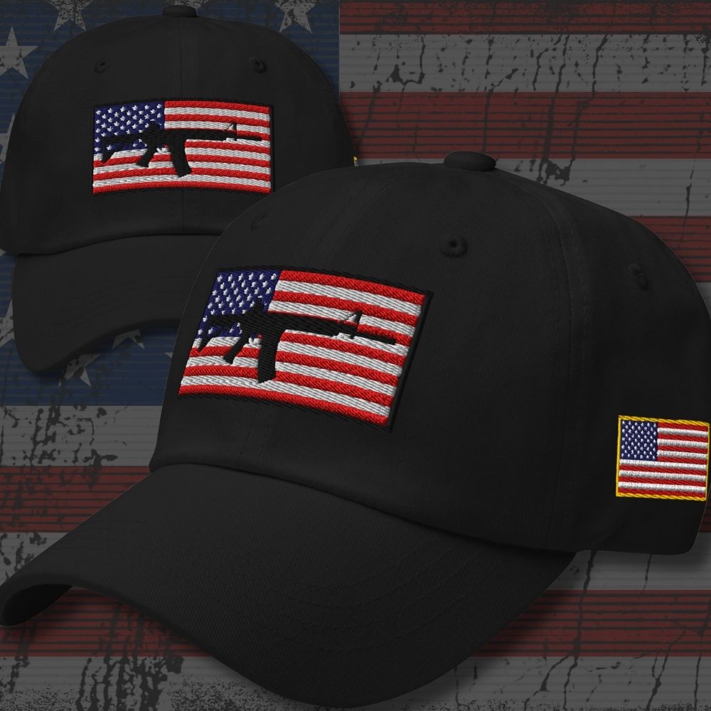 AR-15 Old Glory Dad hat