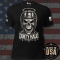 USA Made Dirty Halo Biker Skull Tee