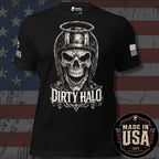 USA Made Dirty Halo Biker Skull Tee