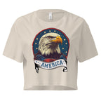 Crop Top Patriotic Crop Top – Vintage America Eagle Fourth of July Shirt Infidel Collective