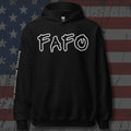 Black hoodie featuring the FAFO Graffiti graphic, featured product view
