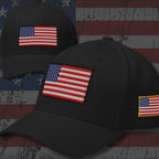 Old Glory American Flag Flexfit Hat embroidered headwear by Infidel Collective