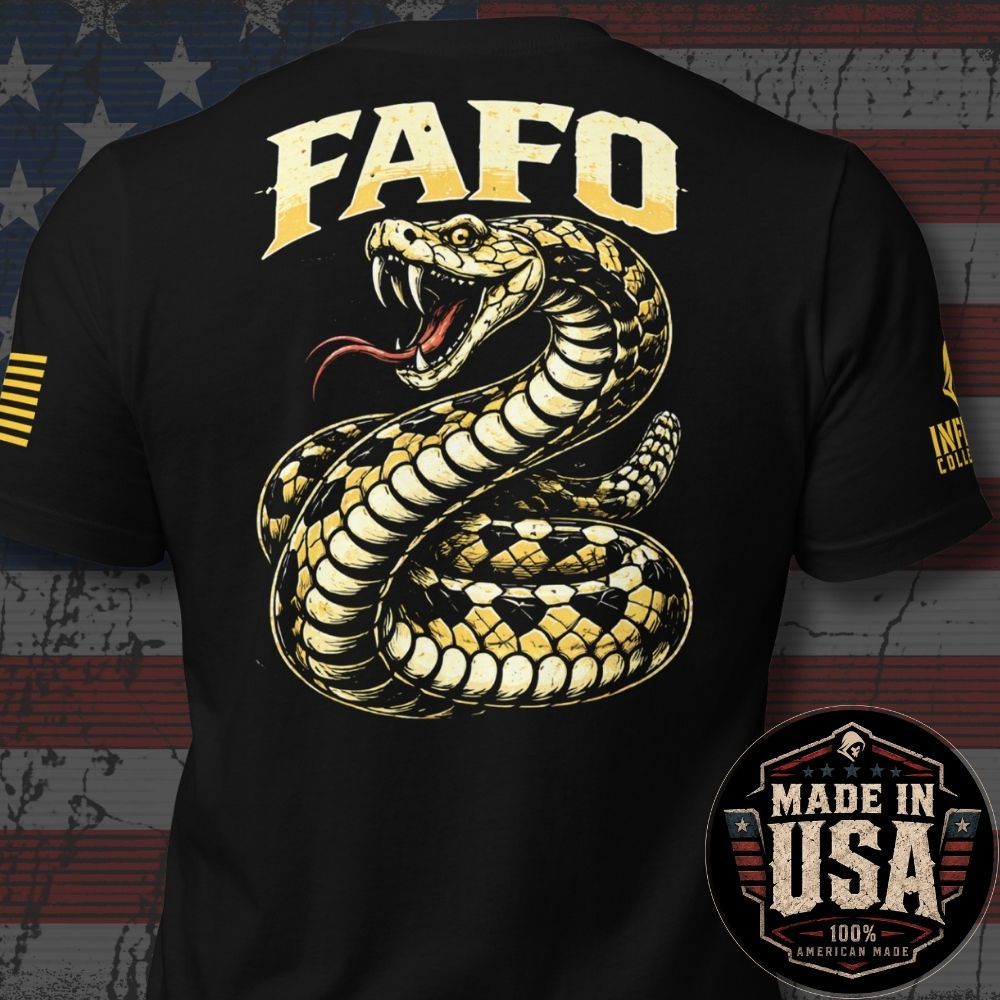 USA Made Gadsden FAFO Rattlesnake Back Print Tee