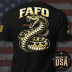 USA Made Gadsden FAFO Rattlesnake Back Print Tee