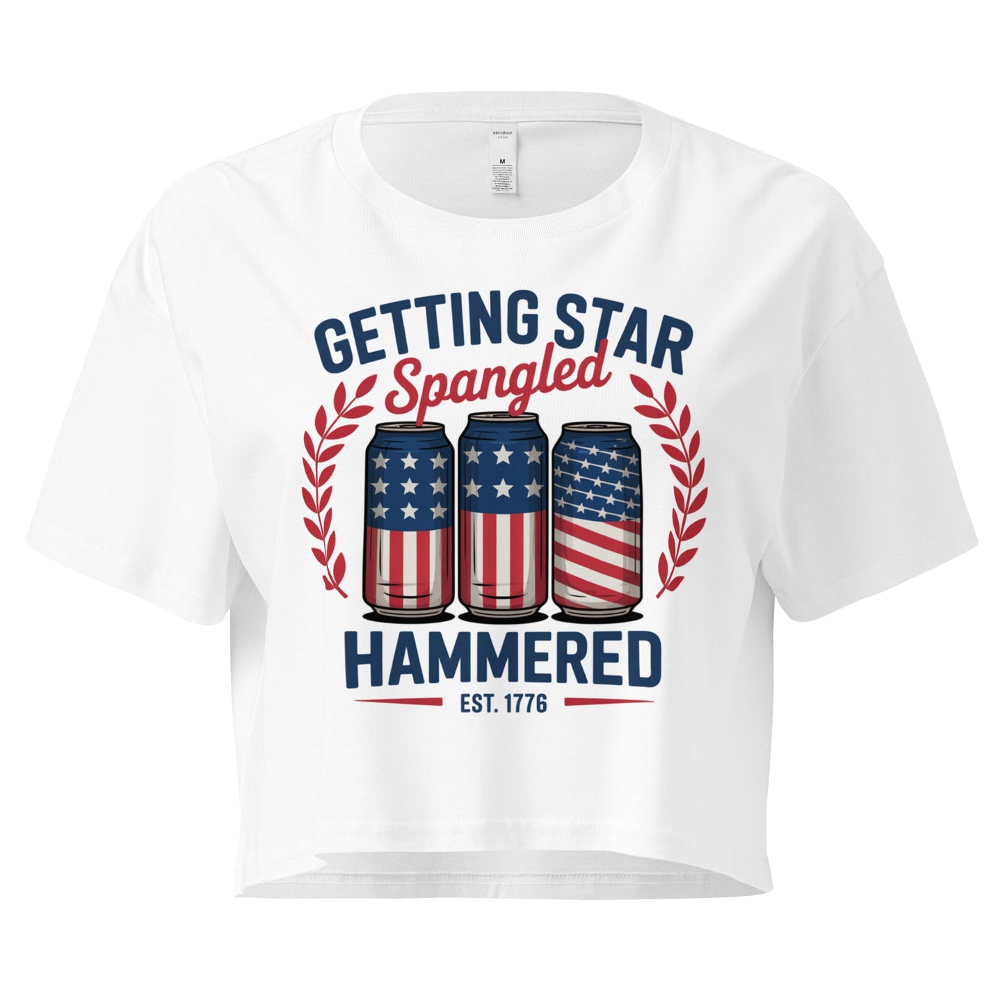 Crop Top Patriotic Crop Top – Star Spangled Hammered 1776 Fourth of July Shirt Infidel Collective