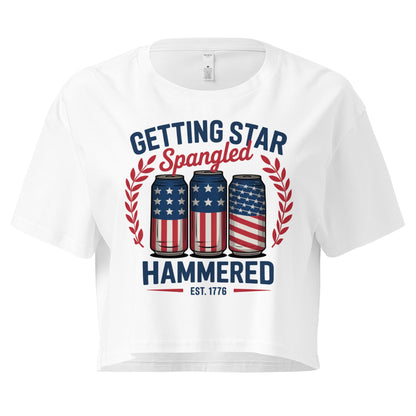 Crop Top Patriotic Crop Top – Star Spangled Hammered 1776 Fourth of July Shirt Infidel Collective