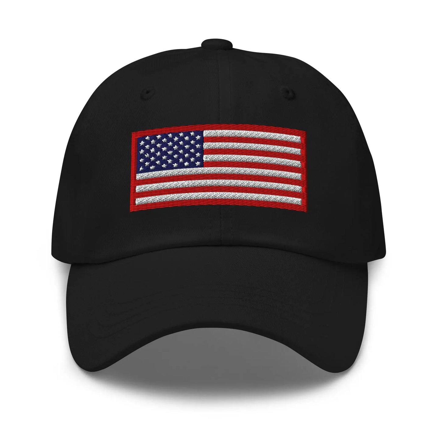 Hats Black Custom Ball Cap with Red White & Blue USA Flag Embroidered Hat Infidel Collective