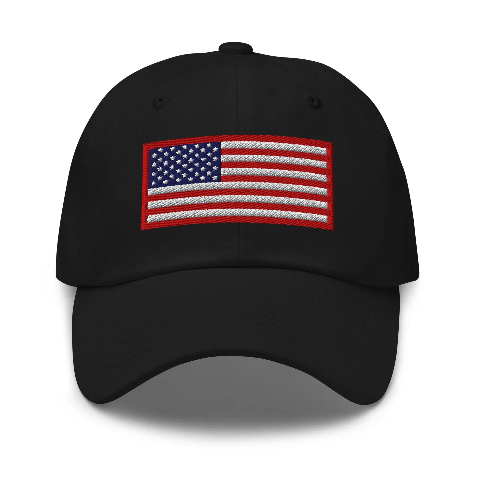 Hats Black Custom Ball Cap with Red White & Blue USA Flag Embroidered Hat Infidel Collective