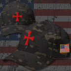 Crimson Iron Cross Flexfit