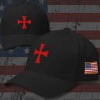 Crimson Iron Cross Flexfit