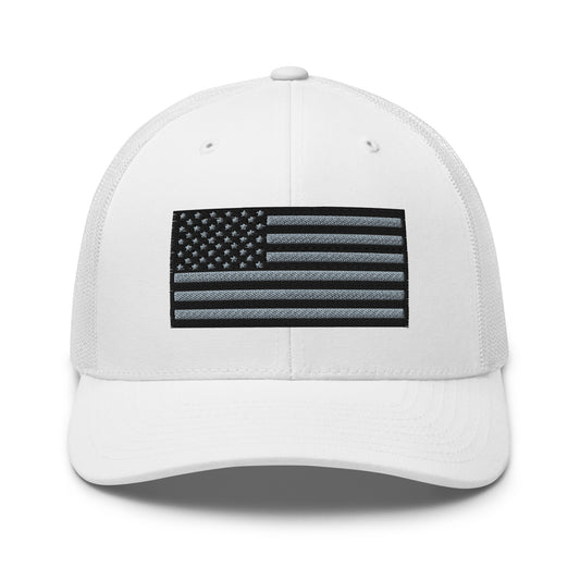 Blackout USA Flag Best Patriotic Custom Snapback Trucker Hats (20 Colors)  Infidel Collective