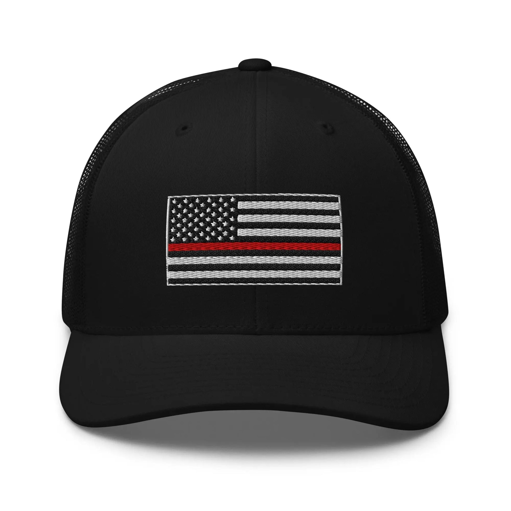 Hats Black Snapback Custom Trucker Hats Thin Red Line Flag for Men & Women Patriotic Cap Infidel Collective